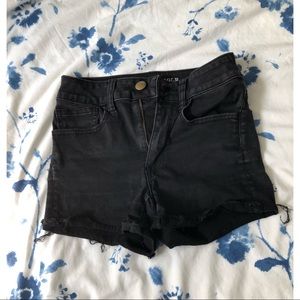 Black Jean Shorts